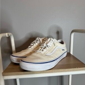 Vans Men's Cream Canvas Sneakers